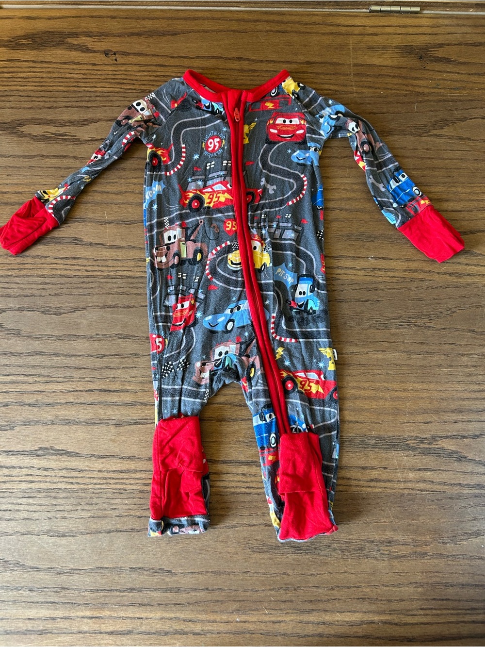 Little Sleepies Disney & Pixar Cars Zippy; 6-12 M; Bamboo; cuffed hands/feet